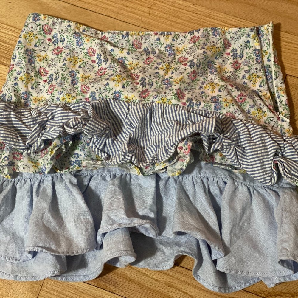 Girls Ralph Lauren Ruffle Skirt Floral Size 12